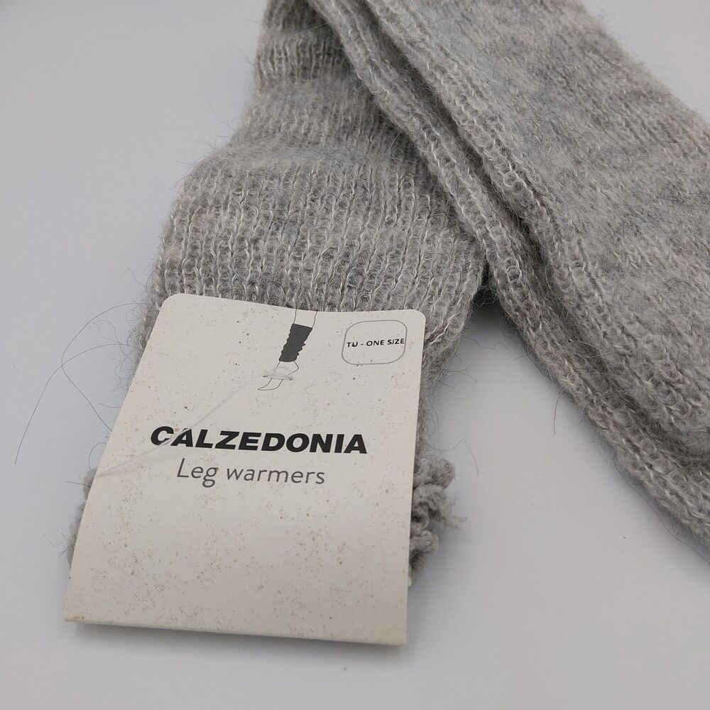Calzedonia Women ALPACA WOOL blend  Soft leg warmers GREY/GRIGIO PERLA-ONE SIZE
